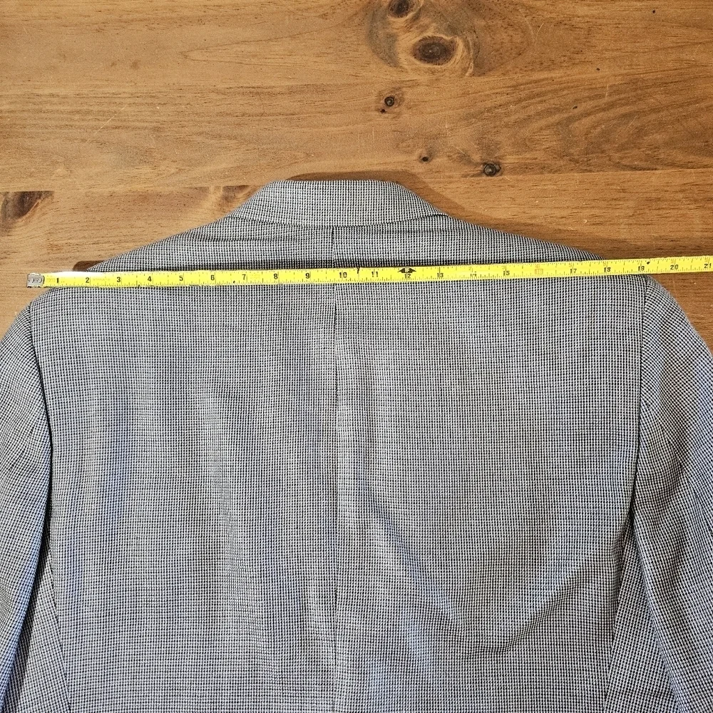 Ralph Ralph Lauren Silk Blue Gray Houndstooth Print Sport Coat Blazer Size 40R
